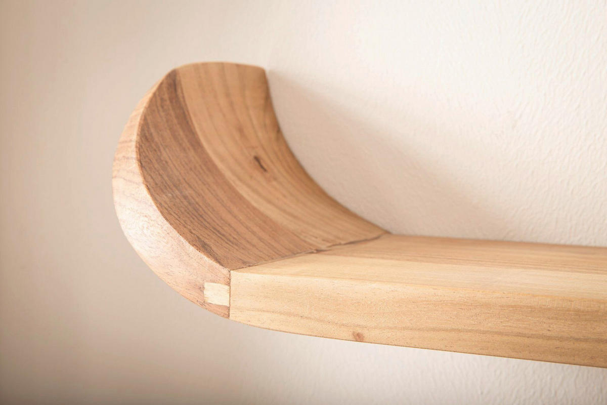 WANDBOARD80/36/20 cm Braun  - Braun, Design, Holz (80/36/20cm) - Livetastic