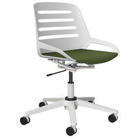 DREHSTUHL  in Weiss, Hellgrün  - Weiss/Hellgrün, Design, Kunststoff/Metall (70/68/40cm) - Aeris