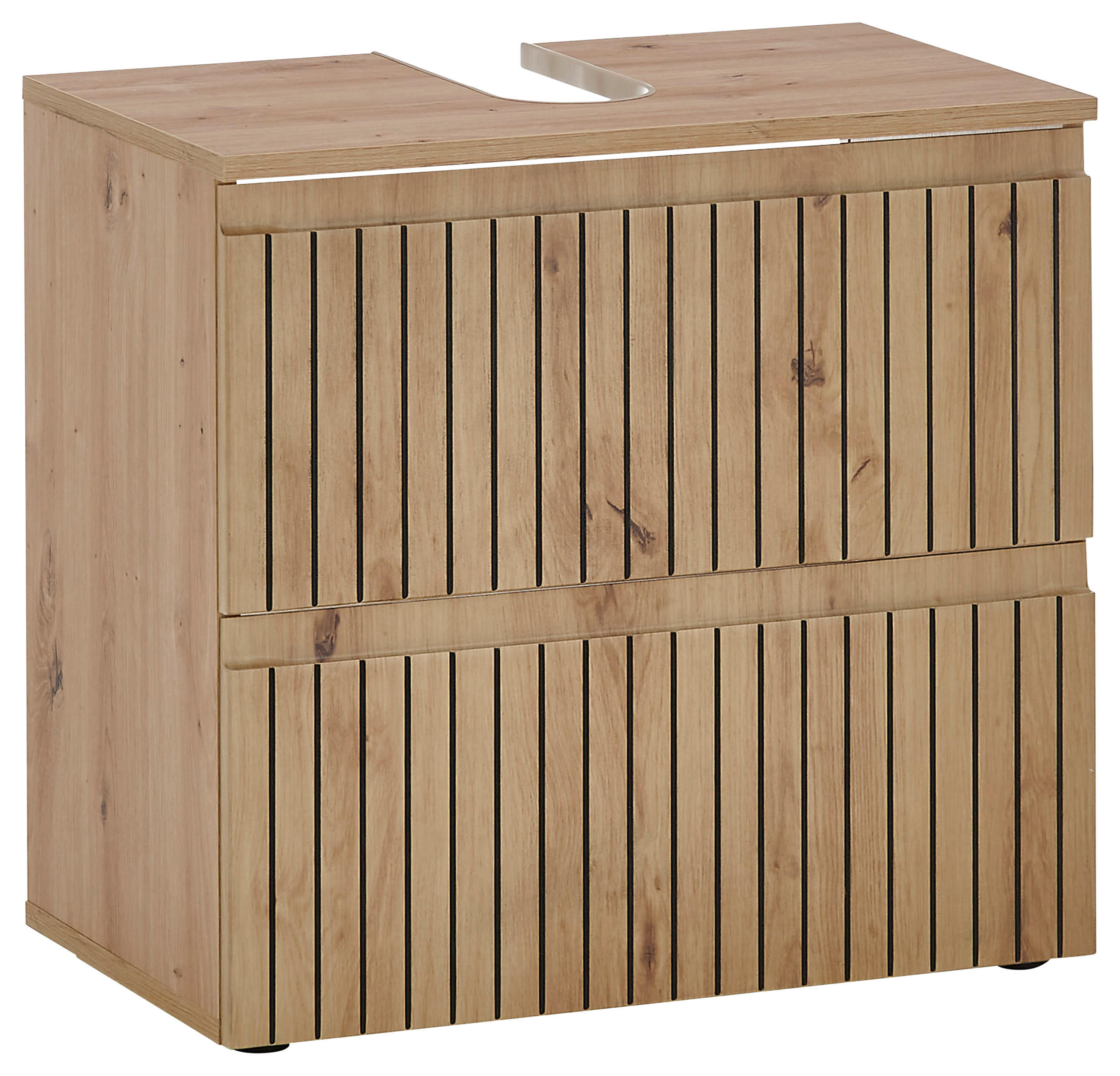 WASCHBECKENUNTERSCHRANK 60/57/36 cm  - Schwarz/Eiche Artisan, MODERN, Holzwerkstoff/Kunststoff (60/57/36cm) - MID.YOU