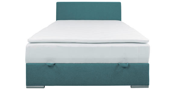 BOXBETT 140/200 cm  in Petrol  - Chromfarben/Petrol, KONVENTIONELL, Kunststoff/Textil (140/200cm) - Carryhome