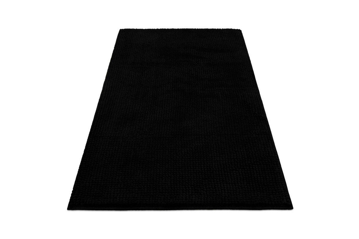 BADTEPPICH Schwarz 60/100 cm  - Schwarz, Basics, Kunststoff/Textil (60/100cm) - WECON HOME