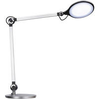 LED-SCHREIBTISCHLEUCHTE Straight 20/49/20 cm  - Silberfarben, Basics, Kunststoff (20/49/20cm) - Novel