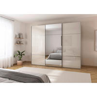 SCHWEBETÜRENSCHRANK Champagner  - Chromfarben/Champagner, Konventionell, Glas/Holzwerkstoff (242/223/68cm) - Novel