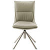 STUHL Edelstahl beschichtet  - Edelstahlfarben/Cappuccino, Design, Textil/Metall (49/90/65cm) - Novel