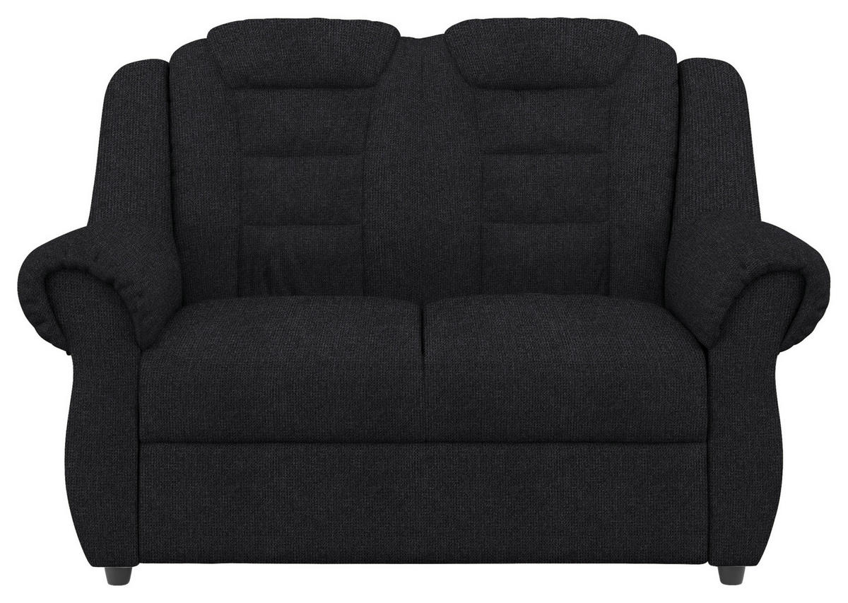 SITZGARNITUR in Chenille Schwarz  - Schwarz, Konventionell, Kunststoff/Textil - Livetastic