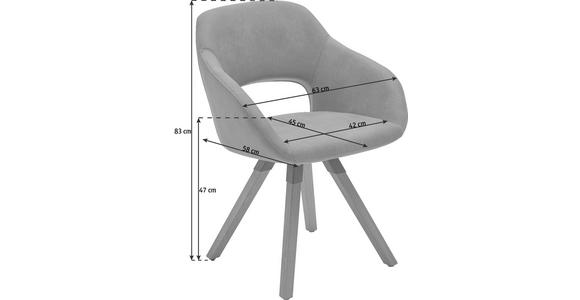 STUHL Mikrofaser Balkeneiche massiv Eichefarben, Schlammfarben - Schlammfarben/Eichefarben, Design, Holz/Textil (63/83/58cm) - Valnatura