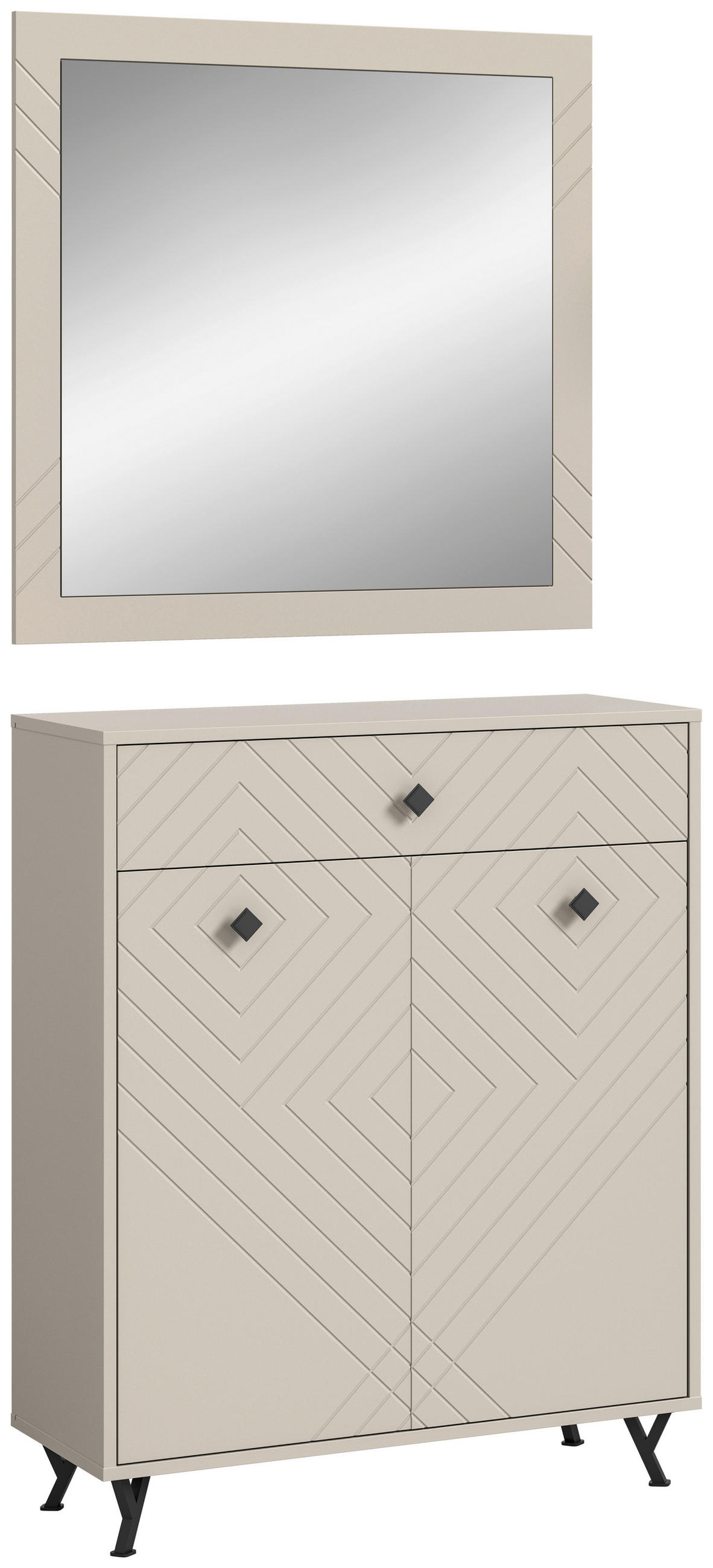 GARDEROBE 2-teilig  in 80/190/35 cm  - Design, Glas/Holzwerkstoff (80/190/35cm) - MID.YOU