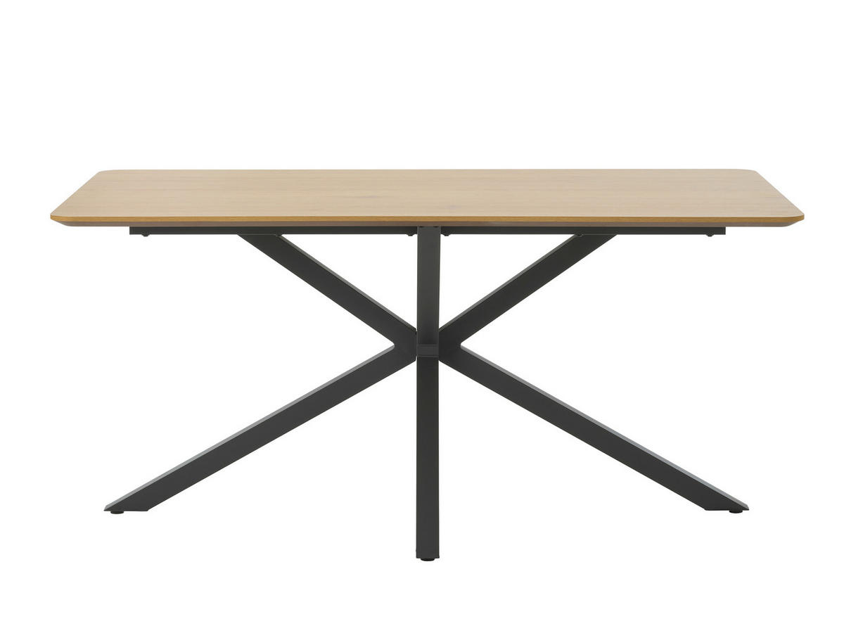 ESSTISCH in Holz 160/90/75 cm   - Naturfarben, MODERN, Holz/Metall (160/90/75cm) - Livetastic