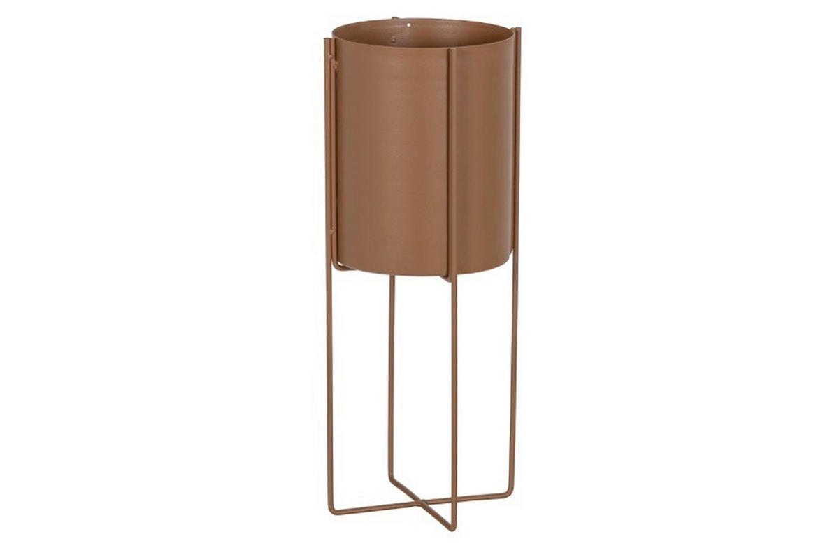 SAKSIJA ZA CVEĆE  metal  - konjak, Osnovno, metal (20/20/48cm)