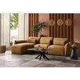 ECKSOFA  in Chenille Bronzefarben  190/340 cm  - Goldbraun/Schwarz, Design, Kunststoff/Textil (190/340cm) - Belluti