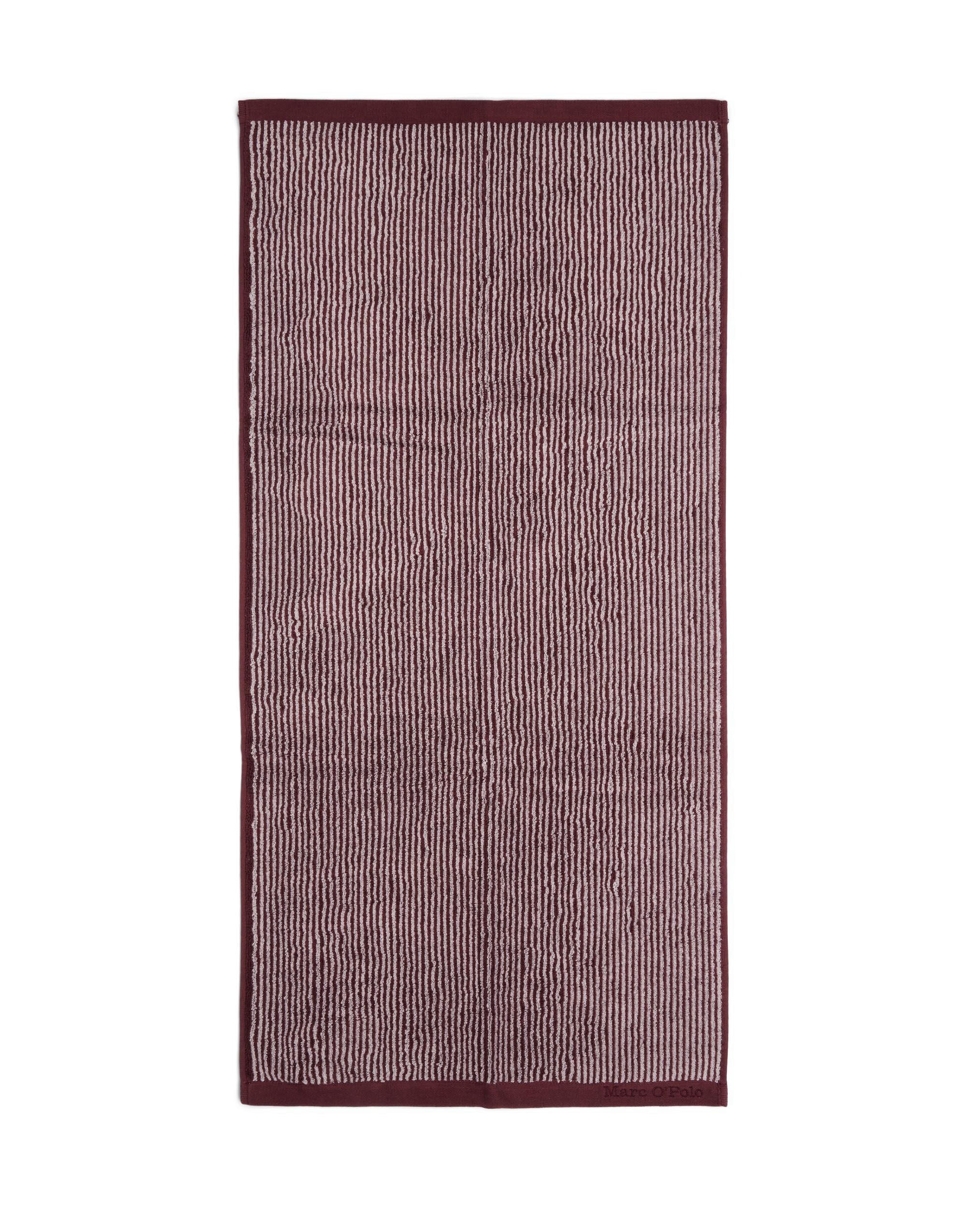 Marc O'Polo Handtuch Timeless Tone Stripe Aubergine 50x100 cm