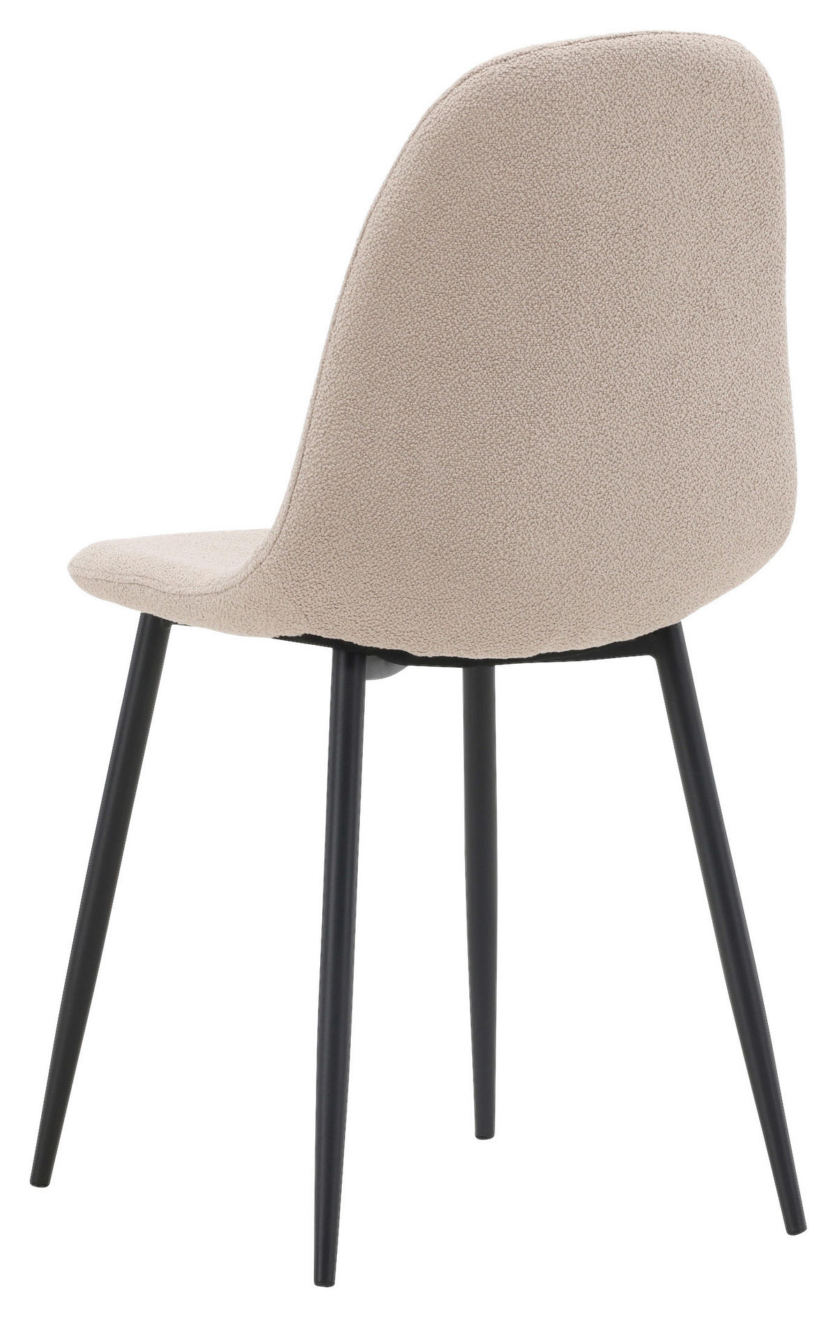 STOLSET 2 styck stål bouclé  - beige/svart, Design, metall/textil (45/90/52cm) - Livetastic