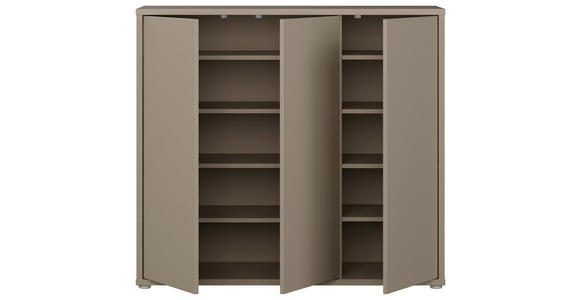 SCHUHSCHRANK  in 109,2/99,1/34,9 cm  - Taupe/Grau, MODERN, Holzwerkstoff/Kunststoff (109,2/99,1/34,9cm) - Carryhome