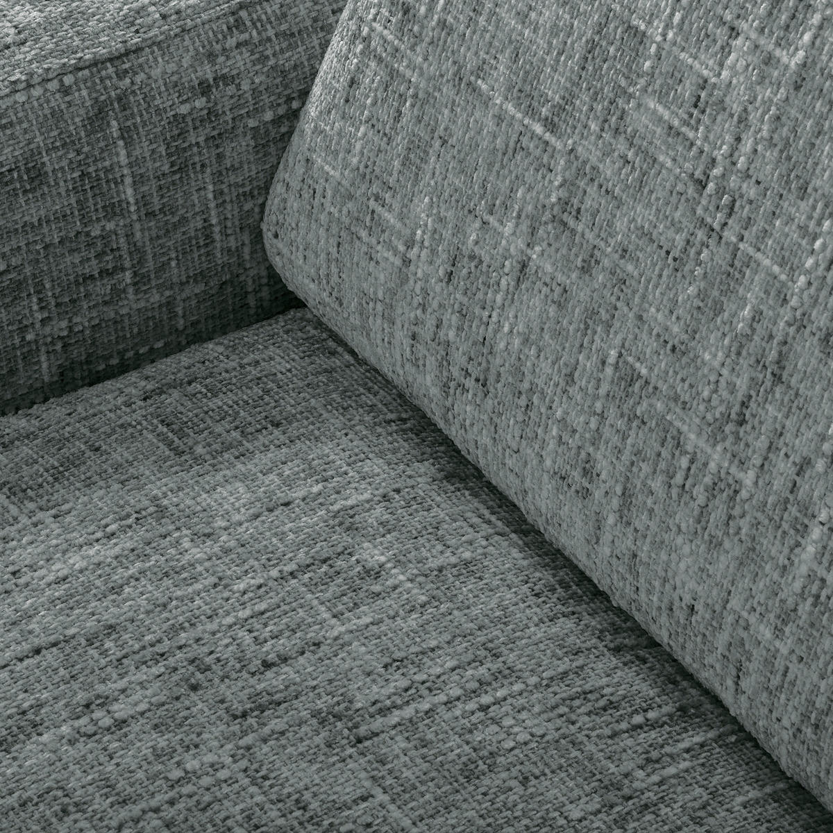 3-SITZER-SOFA SPRING in Webstoff Anthrazit Modern  - Anthrazit/Schwarzchrom, Design, Textil/Metall (187/85/92cm) - Livetastic