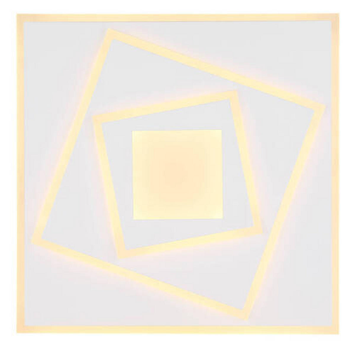 LED-DECKENLEUCHTE 24 W    40/40/5,4 cm  - Weiss/Opal, Design, Kunststoff/Metall (40/40/5,4cm) - Globo