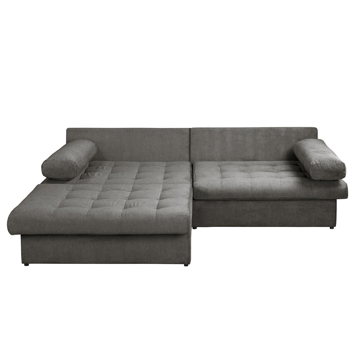 ECKSOFA Naomi Anthrazit Mikrofaser Rückenkissen  - Anthrazit/Schwarz, Design, Kunststoff/Textil (243/284cm) - P & B