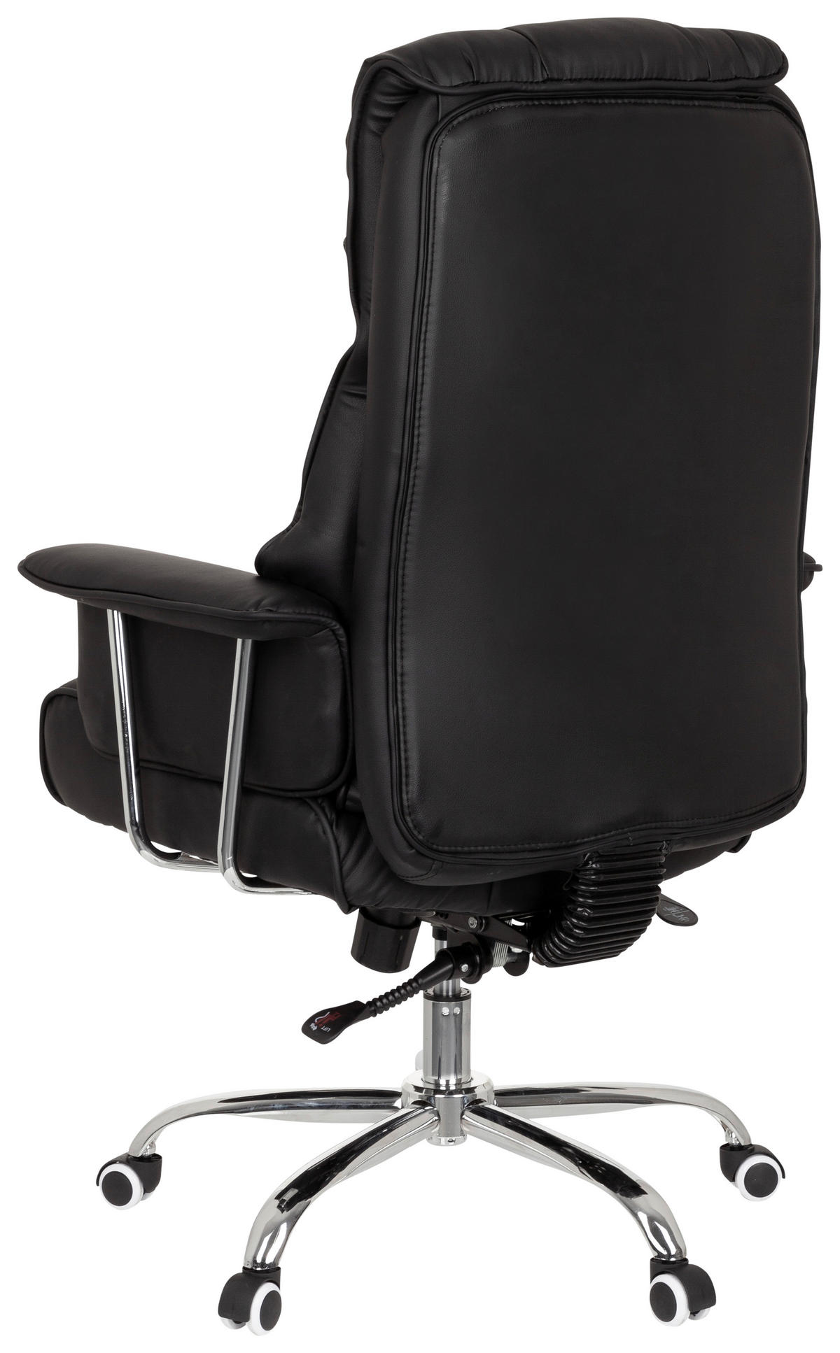 PISARNIŠKI STOL tekstil črna  - barve kroma/črna, Moderno, kovina/umetna masa (75/130/64cm) - MID.YOU