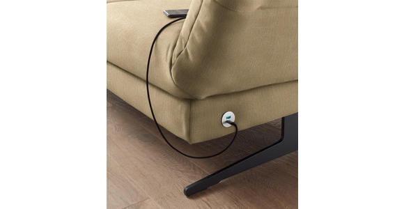 ECKSOFA Senfgelb Flachgewebe  - Senfgelb/Schwarz, Design, Textil/Metall (176-217/279-327cm) - Dieter Knoll