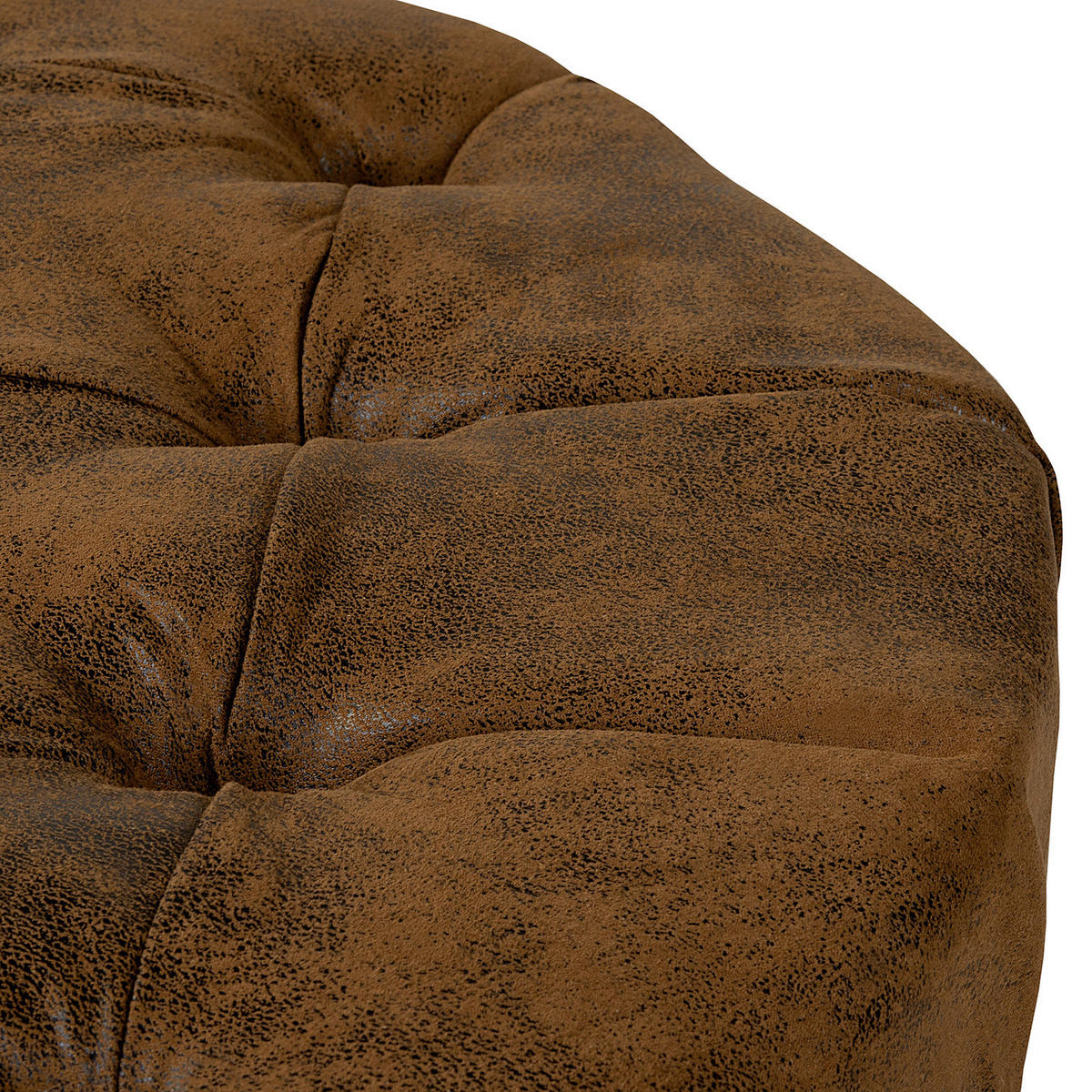 HOCKER in Textil Cognac  - Cognac/Braun, Design, Holz/Textil (80/45/80cm) - Livetastic