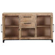 SIDEBOARD  in 140/80/40 cm  - Schwarz/Naturfarben, Design, Holz/Metall (140/80/40cm) - Landscape