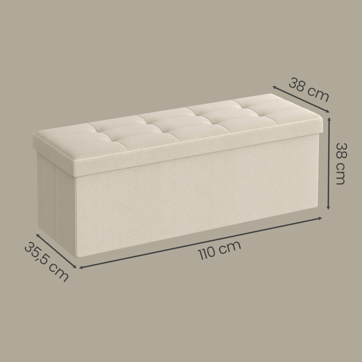 SITZBOX  - Creme, Trend, Textil (110/38/38cm) - Boxxx