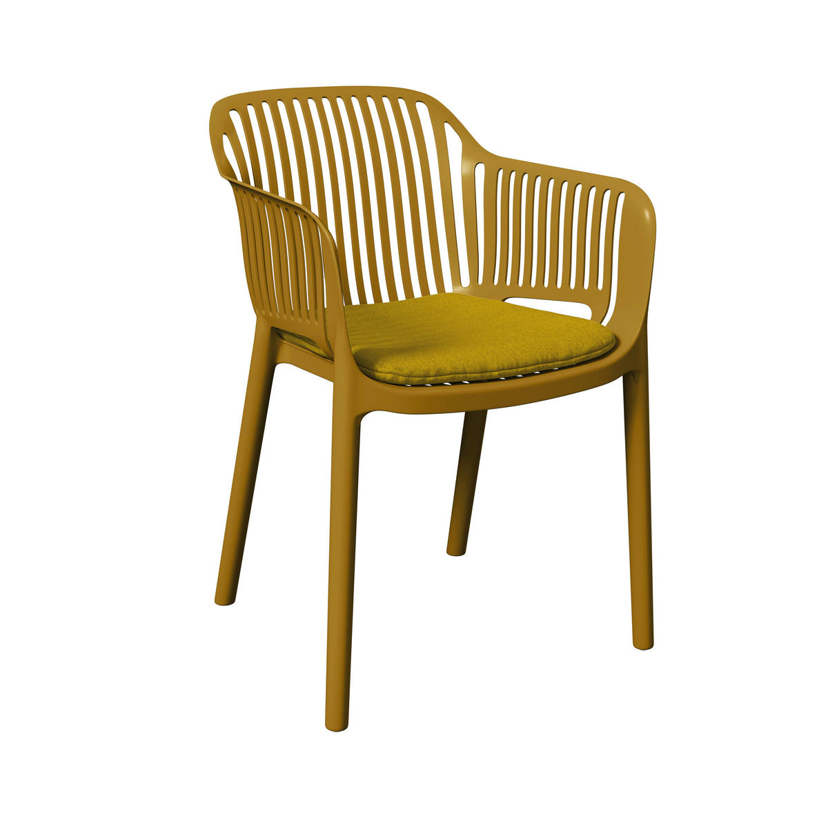 STAPELSESSEL in Kunststoff, Textil Gelb  - Gelb, Basics, Kunststoff/Textil (55/80/60cm) - Ambia Garden