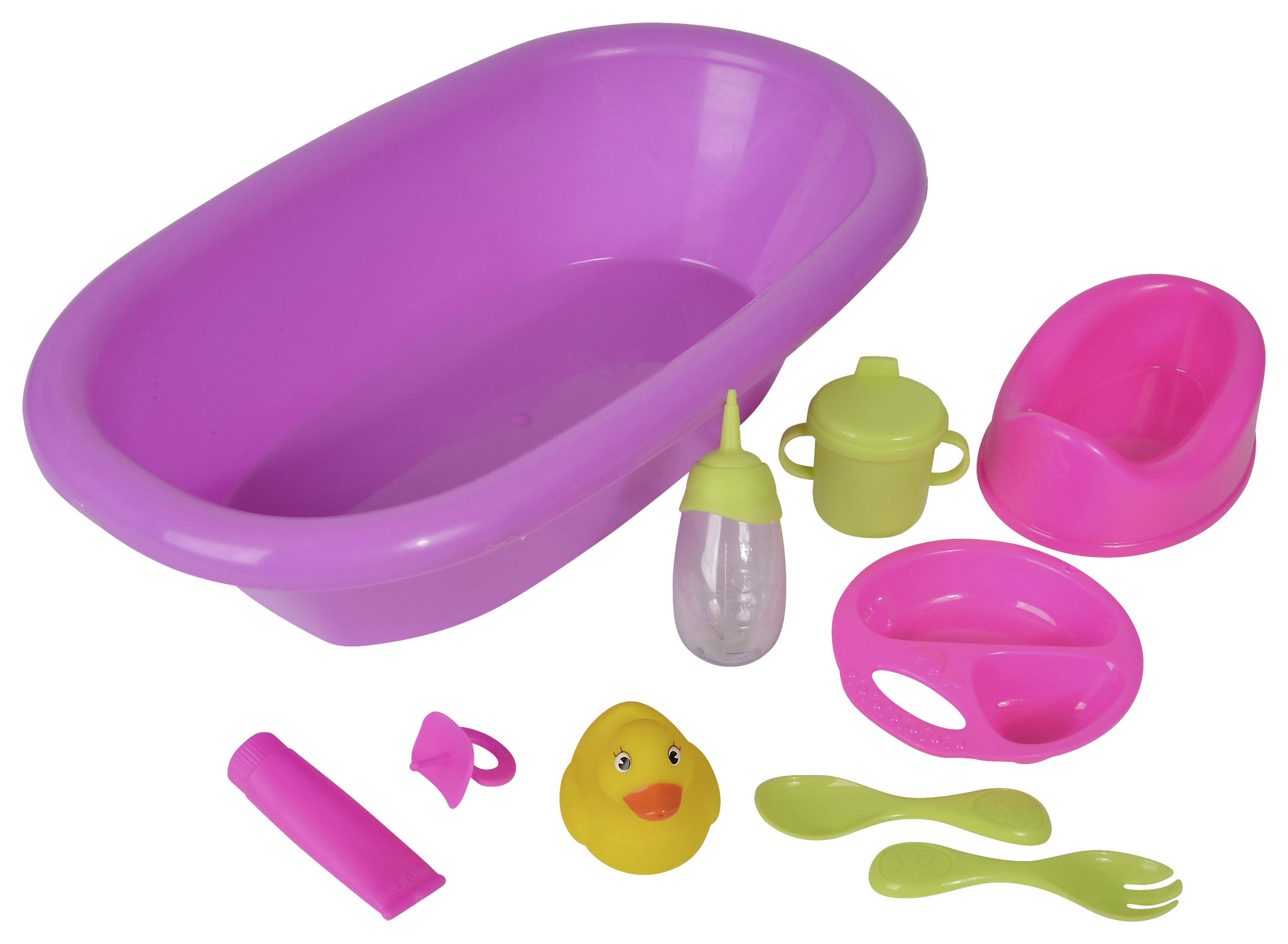 PUPPENBADEWANNE - Pink/Transparent, Basics, Papier/Kunststoff (73.5/22/30.5cm) - Simba