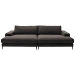 BIGSOFA  in Cord Dunkelbraun, Mokka  - Dunkelbraun/Schwarz, Design, Textil/Metall (296/83/177cm) - Dieter Knoll
