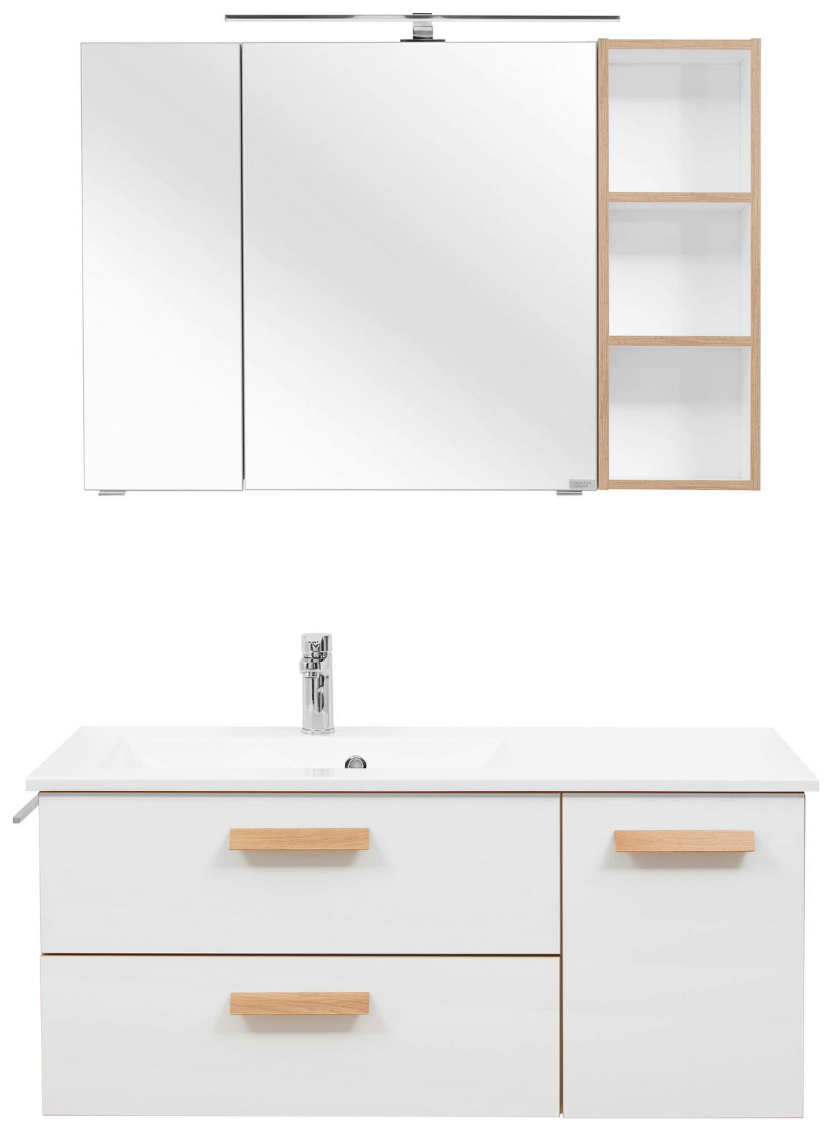 MOBILIER BAIE - alb, Konventionell, sticlă/piatră (113cm) - Dieter Knoll