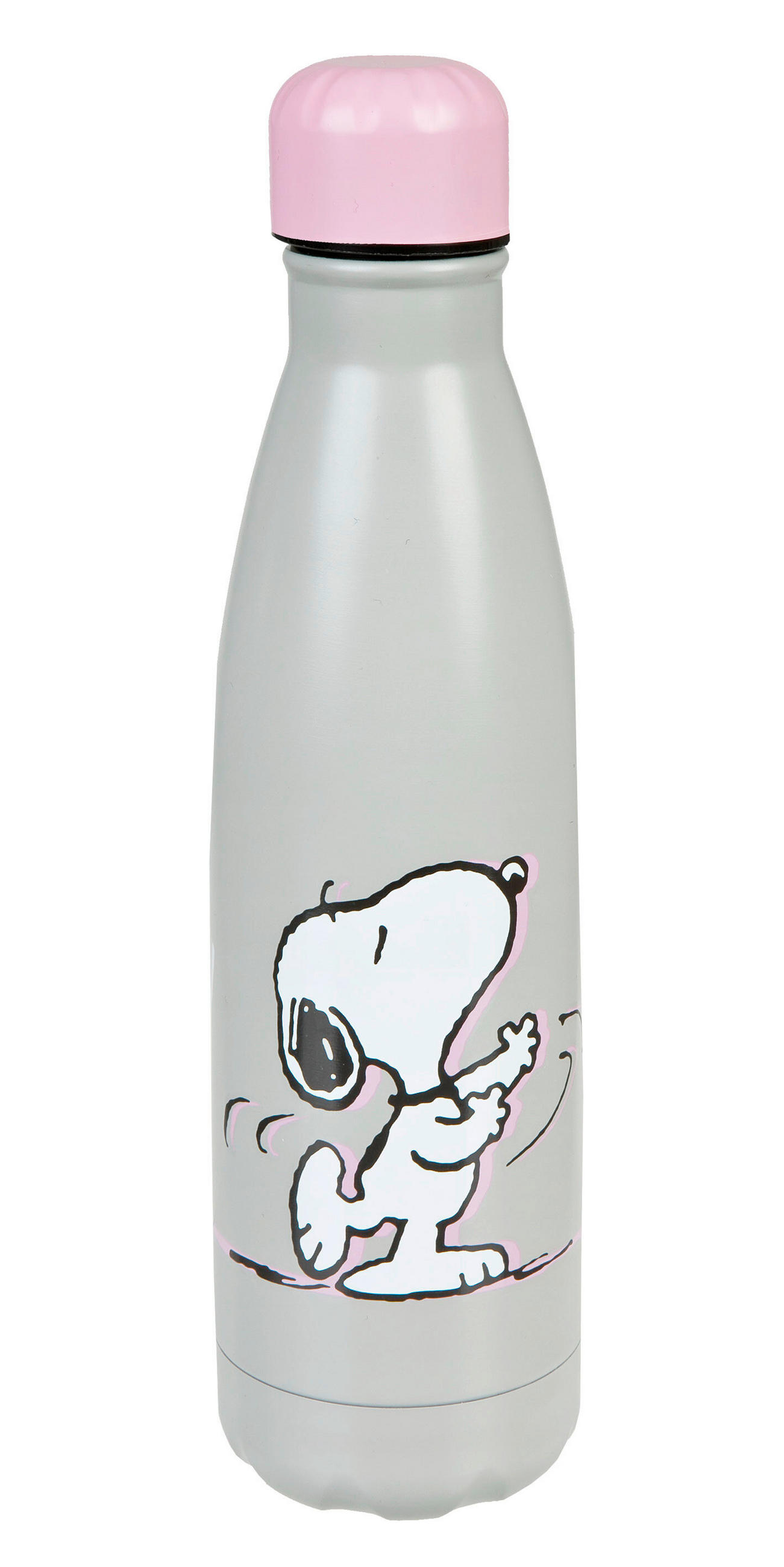 ISOLIERFLASCHE Peanuts 0,5 L  - Hellrosa/Hellgrau, Basics, Metall (7/26,5/7cm)