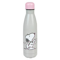 ISOLIERFLASCHE Peanuts 0,5 L  - Hellrosa/Hellgrau, Basics, Metall (7/26,5/7cm)