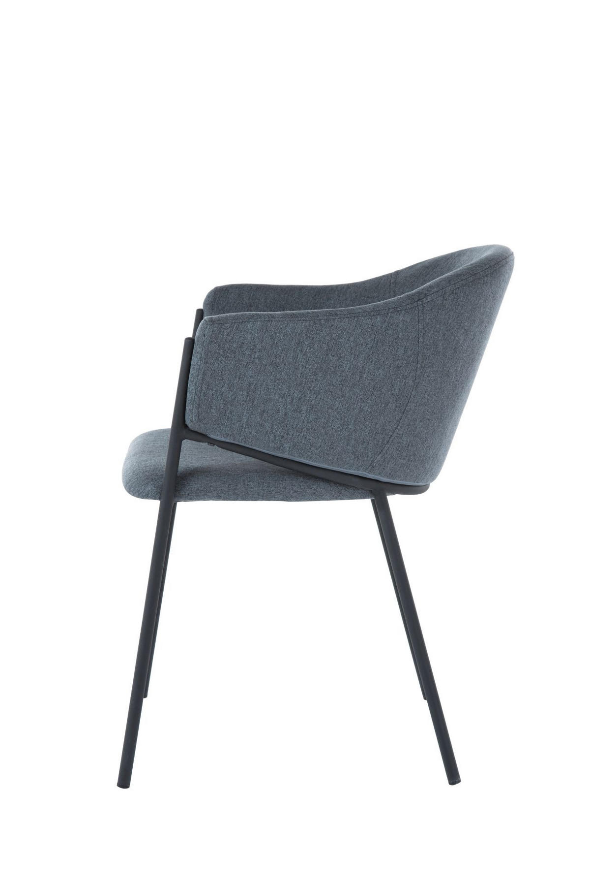 ARMLEHNSTUHL  in Eisen Flachgewebe  - Anthrazit/Schwarz, MODERN, Holz/Textil (53/77/60cm) - MID.YOU