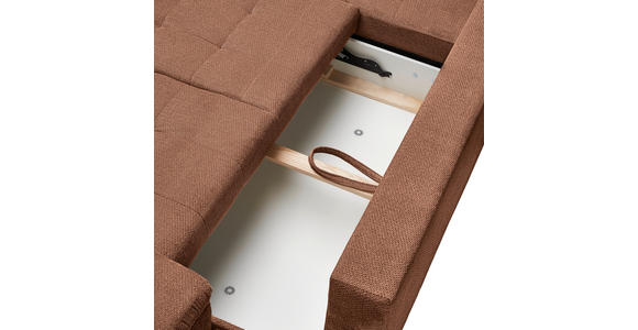 ECKSOFA  in Webstoff Dunkelorange  - Dunkelorange/Schwarz, KONVENTIONELL, Kunststoff/Textil (162/282cm) - Carryhome