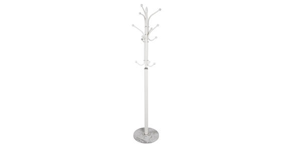 KLEIDERSTÄNDER in Weiß 40/177/40 cm - Weiß, Design, Stein/Metall (40/177/40cm) - Carryhome