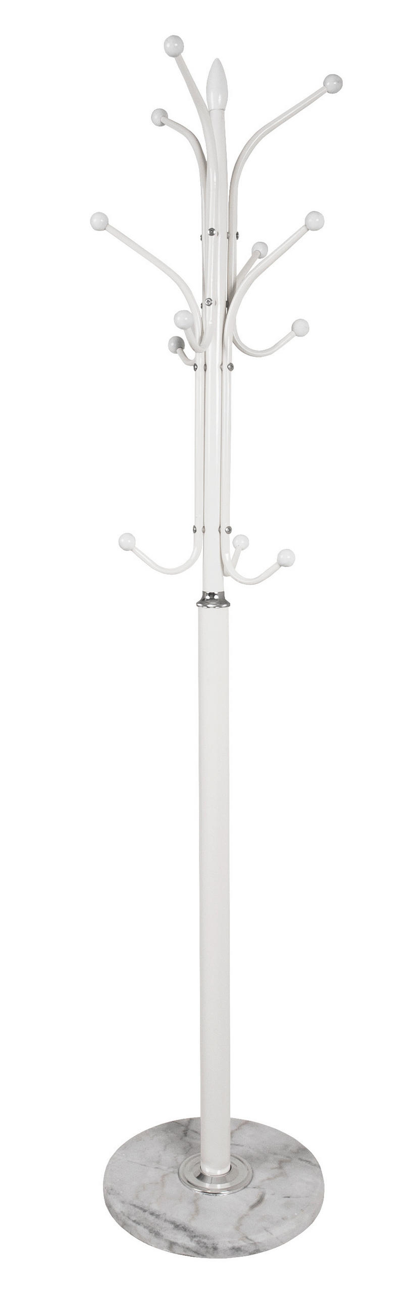VJEŠALICA SAMOSTOJEĆA bijela  metal, kamen   - bijela, Design, kamen/metal (40/177/40cm) - Carryhome