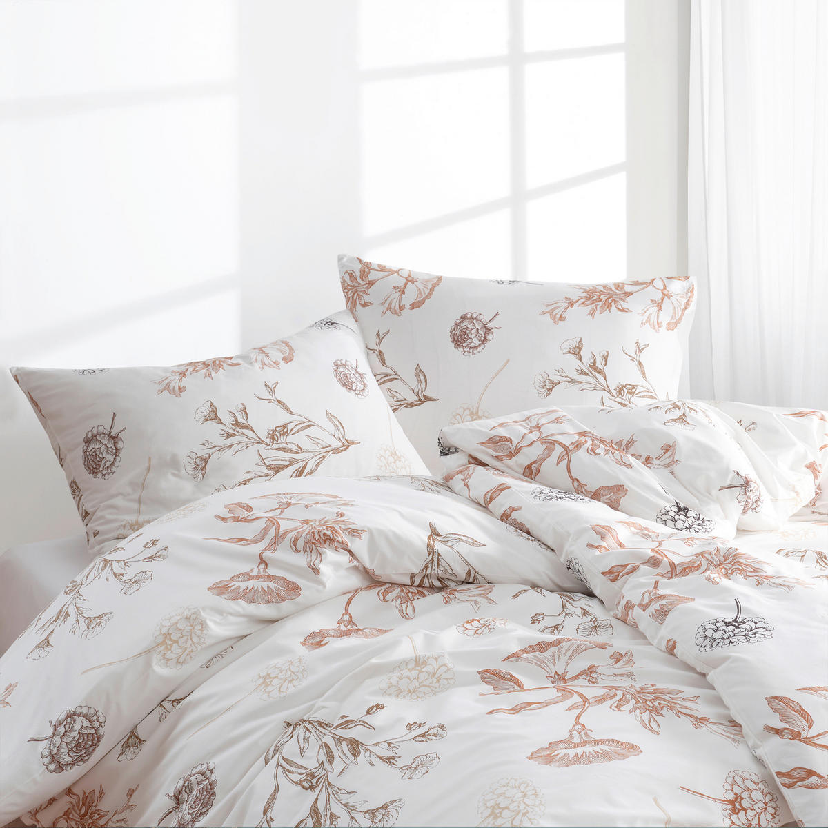 BETTWÄSCHE 2-teilig Renforcé 135/200 cm  - Weiß, Basics, Textil (135/200cm) - Florella
