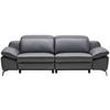 3-SITZER-SOFA Echtleder Anthrazit  - Anthrazit, Design, Leder/Metall (234/83-99/110cm) - Celina Home