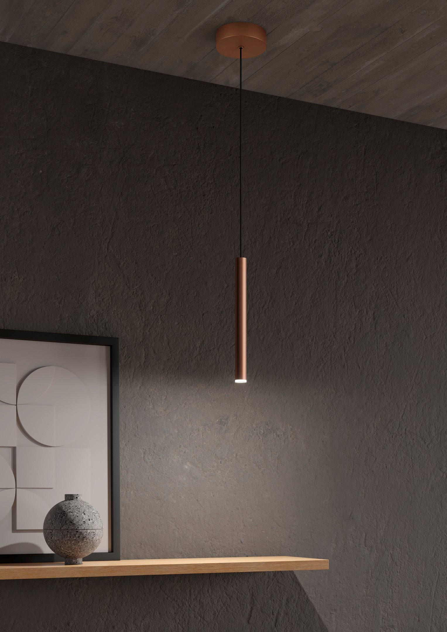 ZÁVĚSNÉ LED SVÍTIDLO, 13/150 cm  - cappuccino/hnědá, Konvenční, kov (13/150cm) - Musterring