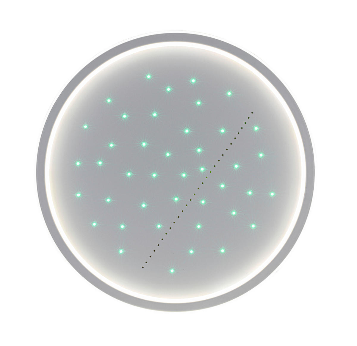 LED-DECKENLEUCHTE Kettering 45/5,5 cm   - Weiß, Trend, Kunststoff/Metall (45/5,5cm) - Novel