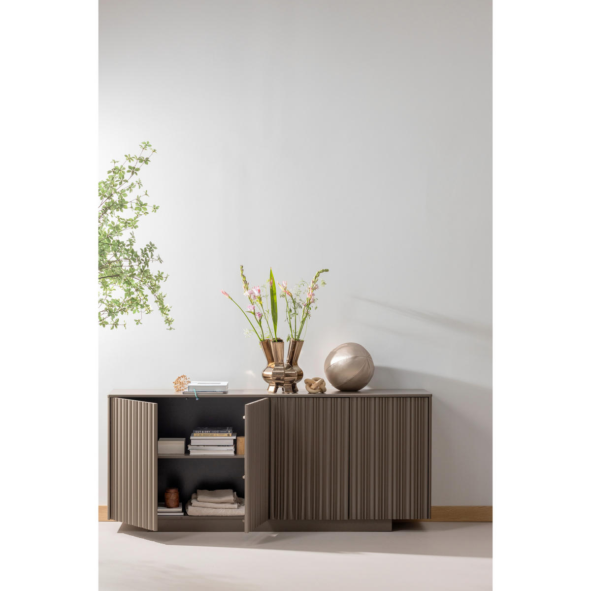 SIDEBOARD Nova  in 200/85/40 cm  - Braun, Design, Holz (200/85/40cm) - Livetastic