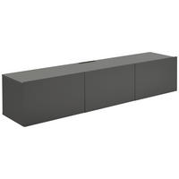 NÍZKÁ KOMODA, antracitová, 180/36,7/42 cm - antracitová, Design, kompozitní dřevo (180/36,7/42cm) - Hom`in