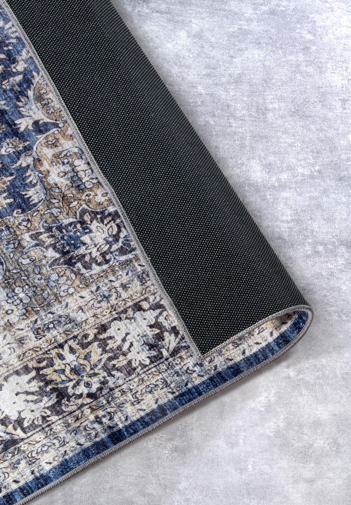 VINTAGE-TEPPICH 80/150/150 cm Asya Creme, Dunkelblau  - Creme/Dunkelblau, Design, Kunststoff/Textil (80/150/150cm)