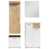 GARDEROBE 4-teilig  in 60/102/30 cm  - Weiß/Eiche Artisan, Design, Holzwerkstoff (60/102/30cm) - MID.YOU