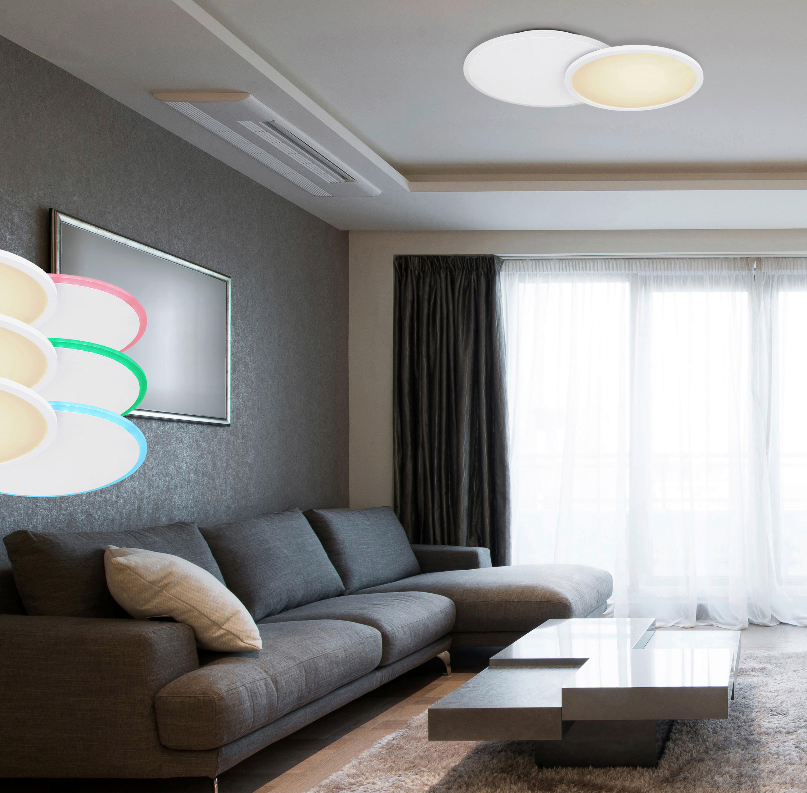 LED-DECKENLEUCHTE 33/45,2/7,5 cm   - Weiß, Trend, Kunststoff/Metall (33/45,2/7,5cm)
