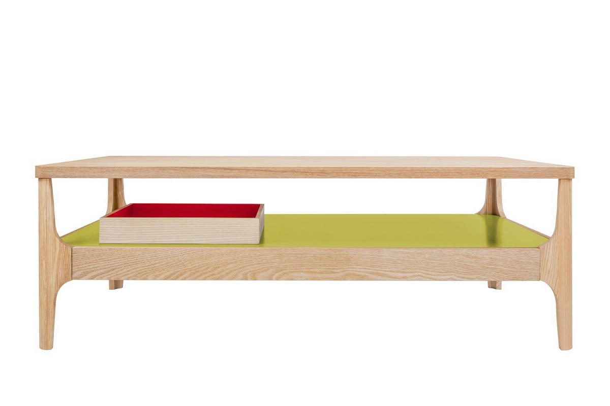 BEISTELLTISCH 120/40/60 cm Grün, Eschefarben  - Eschefarben/Grün, Design, Holz/Holzwerkstoff (120/40/60cm) - Kayoom