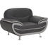 SESSEL Lederlook Grau, Schwarz - Chromfarben/Schwarz, Design, Textil/Metall (126/85/87cm) - Ti`me