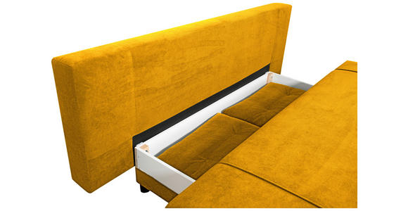 SCHLAFSOFA Webstoff Gelb - Gelb/Schwarz, KONVENTIONELL, Holz/Kunststoff (199/88/88cm) - Carryhome