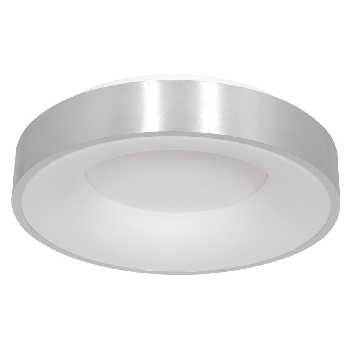 LED-DECKENLEUCHTE Ringlede 48/9 cm - Silberfarben, Basics, Kunststoff/Metall (48/9cm)