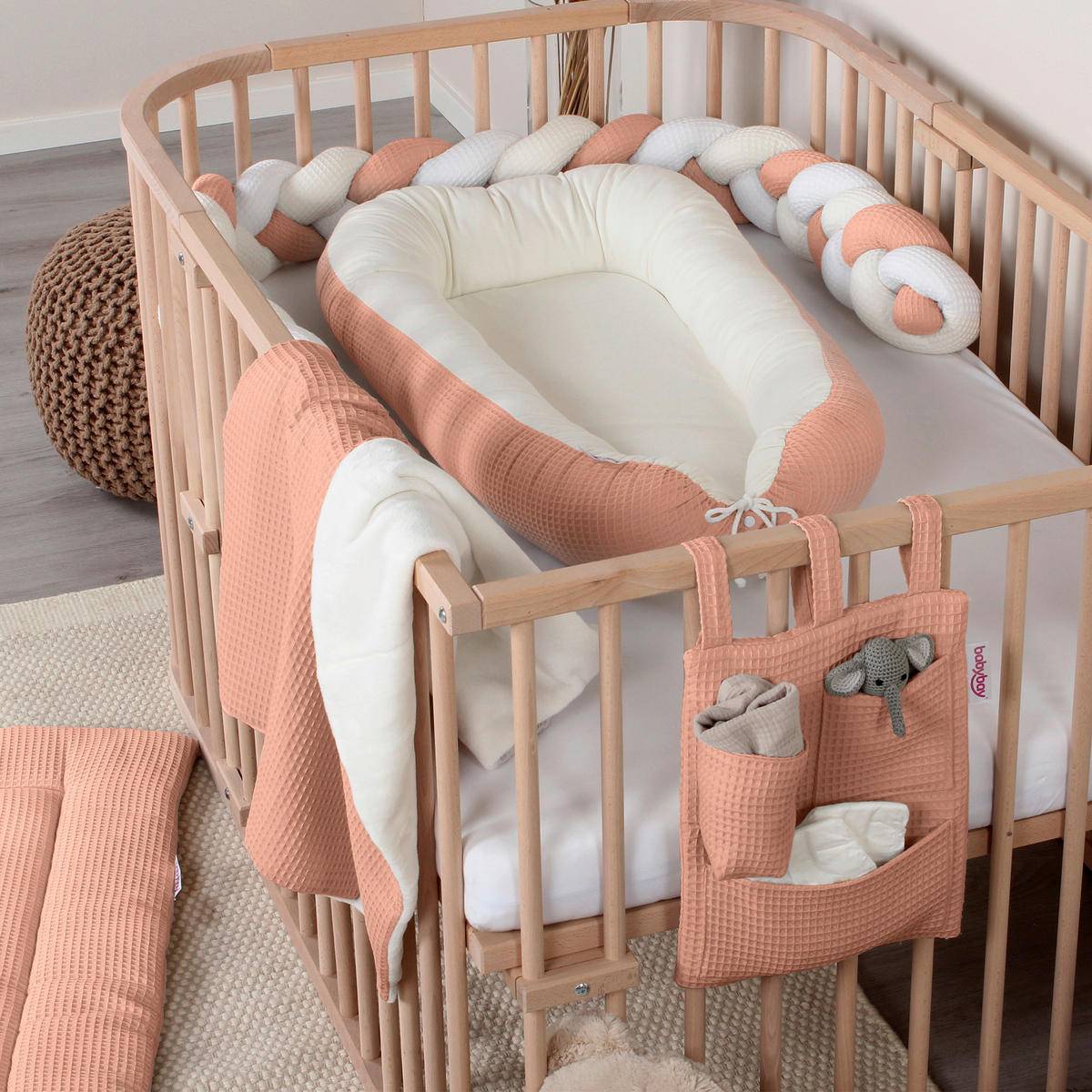 KUSCHELDECKE babybay Kuscheldecke 75x100 cm Waffelpiqué  - Hellrosa, Basics, Textil (100/75/1cm) - Babybay