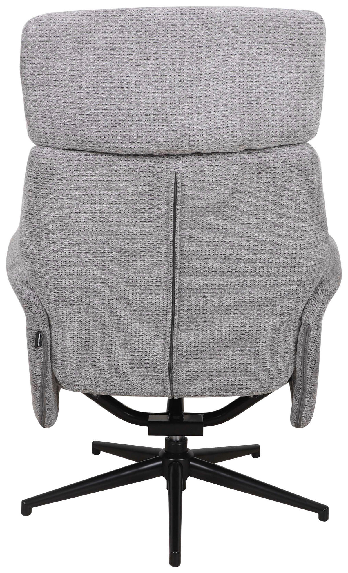 RELAXFÅTÖLJ SET i vävt tyg grå  - svart/grå, Design, metall/textil (74/106-96/72-101cm) - Carryhome